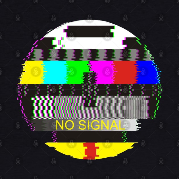 Retro TV Test Card Glitched No Signal by Meta Cortex